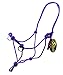 Southwestern Equine Side Pull Rope Halters with Nickle Plated Rings (Horse, Purple)