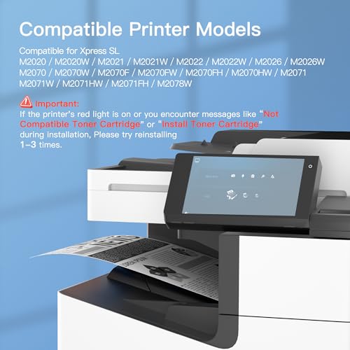 GPC Image MLT-D111S Compatible Toner for Samsung D111S 111S 111L for Xpress SL M2070 M2026W M2070W M2020W M2020 M2022 M2022W M2026 M2070F M2070FW (Black, 2-Pack)