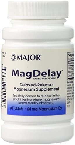 3 Pack] MagDelay?64mg Delayed-Release Magnesium Supplement 60 Count Tablets *Compare to the same active ingredients in Slow-Mag?&amp; Save!* by Slow-Mag