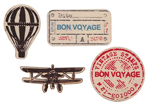 Santex Bon Voyage 7382-99 Pack of 20 Wooden Confetti