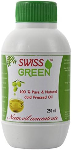 SWISS GREEN Cold Pressed Neem Oil - 8 Fluid Ounce – Un-refined, Filtered - High Azadirachtin content - For Indoor and Outdoor Plant Spray - Plant Care
