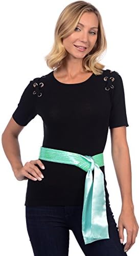Womens Glamorous Sequin Sequence Fashion Sash Ice Green Small/Medium