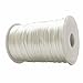 OZXCHIXU 2mm x 100 Yards Satin Nylon Trim Cord, Rattail, Chinese Knot, Kumihimo Cord (White)