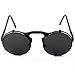 Pession Small Retro Steampunk Circle Flip Up Glasses/Sunglasses