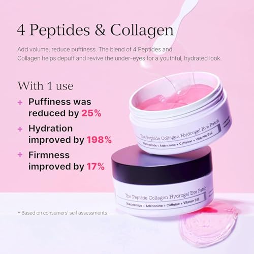 Caffeine Eye Patches for Dark Circles & Puffiness | Hydrating Under Eye Mask with Hyaluronic Acid & Niacinamide | Reduce Fine Lines & Brighten Tired Eyes - 30 Pairs