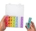QIJUN 7 Day Pill Box & 4 Times a Day Pill Organizer,Pill Reminder with 28 compartments in a Storage/Travel Pill Box Case,Pill Organizer, Medicine Organizer, Vitamin Organizer