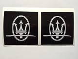 2 Maserati Square Logo Die Cut Decals