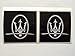 2 Maserati Square Logo Die Cut Decals