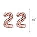 22th Birthday Decorations Party Supplies,22th Birthday Balloons Rose Gold,Number 22 Mylar Balloon,Latex Balloon Decoration,Great Sweet 22th Birthday Gifts for Girls,Photo Props