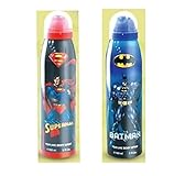 BATMAN AND SUPERMAN 5.0 oz PERFUME BODY SPRAY 2 BODY SPRAY