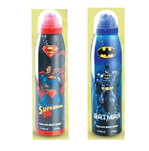 BATMAN AND SUPERMAN 5.0 oz PERFUME BODY SPRAY 2 BODY SPRAY