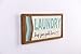 NIKKY HOME Laundry Room Decor Sign, 19 x 6 Inch Vintage Farmhouse Wood Framed Wall Plaque Wall Art, Blue - Drop Your Pants Here