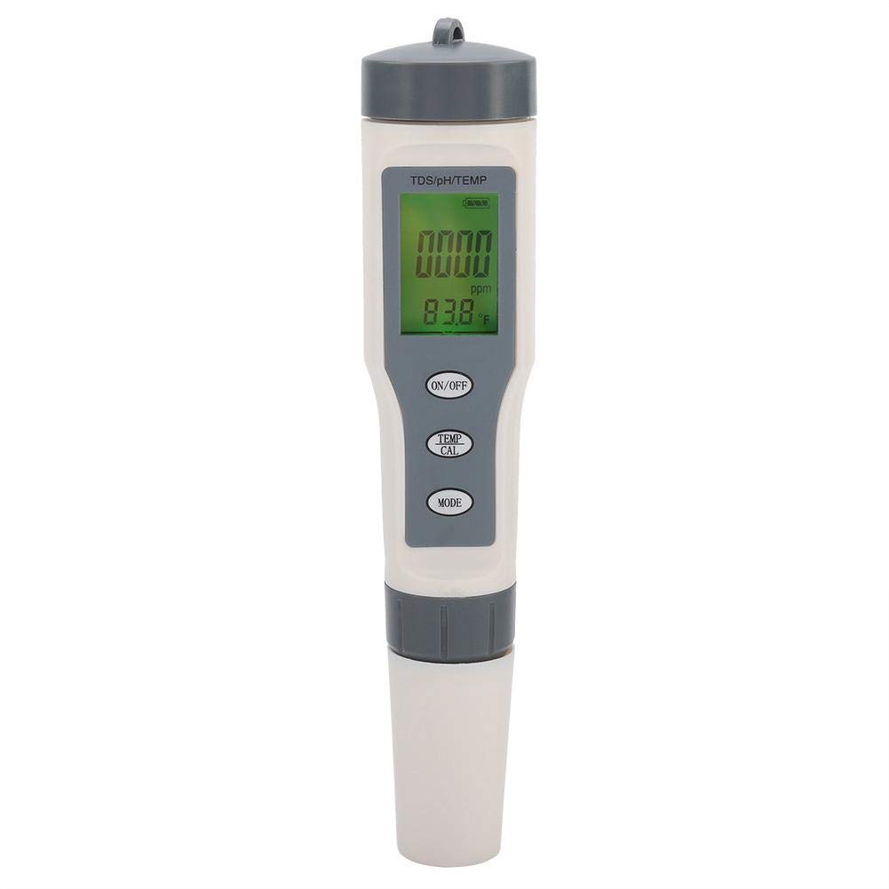 TOPINCN 3 in 1 Digtal Water Quality Tester, ABS TDS PH Temp Detector Accurate and Reliable LCD Display for Water Sources, Aquariums, Hydroponics, Spas, Swimming Pools