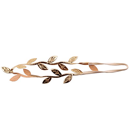 Love Sweety Baby and Mom Leaf Headband Hair Band for Newborn HH5 (Golden)