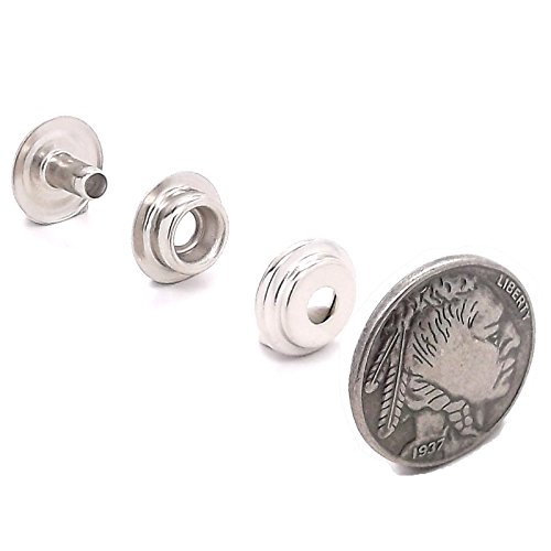 Indian Head Concho Snap Set Nickel 7/8