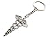Ancient Silver Caduceus Medical Symbol Keychain