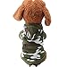 Army Green Camouflage Hoodie Pet Dog Clothes Camo Sweatshirt-M Size by KingWinX
