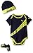 PUMA Baby Boys' 3pc Bodysuit Set, Navy, New Born