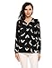 Zeagoo Women's Casual Print Chiffon V Neck High Low Hem Blouse Top