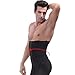 Panegy Mens Waist Cincher Adjustable Hooks Waist Trainer Tummy Control Beer Belly Stomach Fat Burning Belt Black US M/Tag XL(31-33 inches)