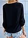 Persun Women Lace Up Front Split Side Plain Blouse, X-Large, Black