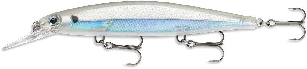 Rapala Shadow Rap Deep Lure with Three No. 6 Hooks, 1.2-2.4 m Swimming Depth, 11 cm Size, Albino Shiner