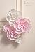 Ling's moment Large Paper Flower Decorations for Wall, 5 X Handcrafted Pink & White Crepe Paper Flowers for Baby Nursery Bridal Shower Party Wedding Backdrop Archway Centerpiece