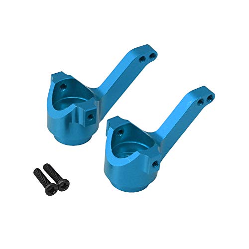 2pcs RC1:16 Steering Hub Carrier(L/R)(Al.) for HQ 731 732 733 734 M0456 Aluminum Alloy (Blue) - Thumbnail 3