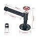 Sunmall Vintage Rustic Toilet Paper Holder,Wall Mounted Retro Industrial Pipe Roll Tissue Holder for Bathroom, Bedroom, Kitchen,Electroplated Finish Black with Red Handle
