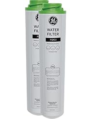 GE Under Sink Water Filter Replacement, Dual Flow, Reduces Sediment, Rust & Other Impurities from Water, Fits GXK255TBN Under Sink Filtration System, Replace Every 6 Months, FQK2J, 2 Filters