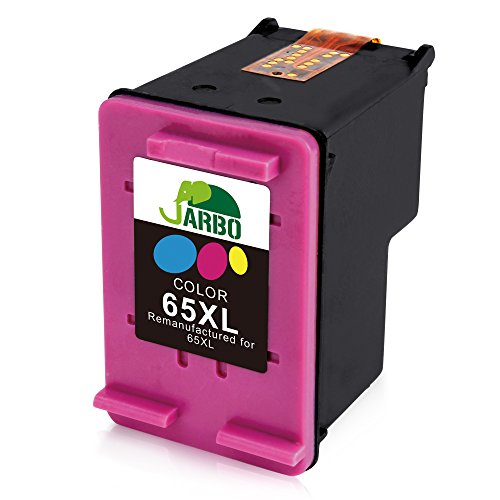 JARBO Remanufactured for HP 65 Ink Cartridge High Yield (N9K04AN), 2 Tri-Color, Use with HP 5055 5052 5058 2655 2624 2622 3755 3758 3752 3732 3730 3721 3720 Printer