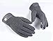 FAPIZI Winter Mens Full Finger Smartphone Touch Screen Cashmere Gloves Mittens (Gray)