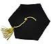 GraduationMall Graduation Doctoral Tam 6-Sided Black Velvet with Gold Bullion Tassel