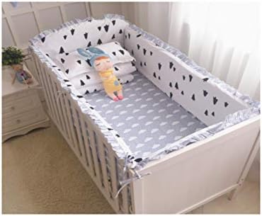 5Pcs Cartoon Cotton Baby Crib Bumpers Newborn Bedding Sets for Baby Safety S