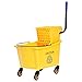 Goplus Commercial Mop Bucket Side Press Wringer Cleaning Caddy with 35 Quart Larger Capacity, Yellow