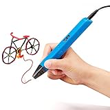 Soyan Professional 3D Pen with OLED Display Comes with ABS Filament Sample and Drawing Templates (Blue)
