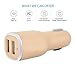 Gold car charger-Tranesca 24W Dual Port USB car charger for iPhone 7/iPhone 7 Plus/iPhone 6s/iPhone 6/iPhone 5s,iPad Air/iPad Pro;Samsung Galaxy Note Series and other Android and iOS devices-Gold