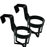 2 Black Auto Car Vehicle Cup Can Drink Bottle Holders Container Hook for Truck Interior, Window Dash Mount