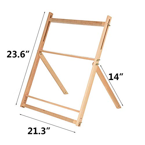Weaving Loom with Stand 24"H x 21"W (Approx.) Wooden Multi-Craft Weaving Loom Arts & Crafts, Extra-Large Frame, Develops Creativity and Motor Skills Weaving Frame Loom with Stand
