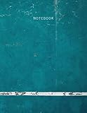 Notebook: Turqoise Vintage Composition Notebook - Large 8.5 x 11 - College Ruled 110 Pages by Dominique Notebooks