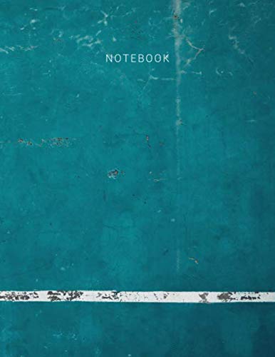 Notebook: Turqoise Vintage Composition Notebook - Large 8.5 x 11 - College Ruled 110 Pages by Dominique Notebooks