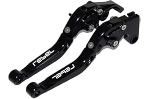 XIDAODIT Motorcycle Folding Extendable Adjustable Clutch Brake Levers for CMX 500 Rebel500 Rebel300 CMX300 2017-2022(Black)