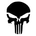 Pack of 3 Punisher Skull Stencils Made from 4 Ply Mat Board 11x14, 8x10, 5x7
