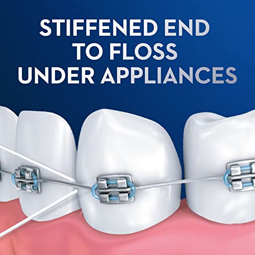 OralB Dental Floss for Braces, Super Floss PreCut Strands, Mint, 50