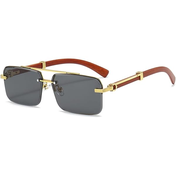 Gafas De Sol De Gran Tamaño Sin Montura Metálica, Integradas