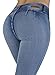Style G208– Colombian Design, High Waist, Butt Lift, Levanta Cola, Skinny Jeans in M. Blue Size 13