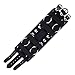 United Watchbands Wide Black Leather Tri Clasp Cuff Wrist Watch Band Rock Bracelet Cuff Cool