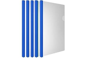 AKAHA Plastic File Folder 10mm Sliding Bar Report Covers, 18C, 40 Sheet Capacity, Transparent Resume Presentation File Folders Organizer Binder for A4 Size Paper, 20 Pcs