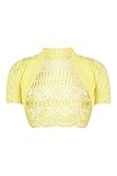 Forever Womens Short Sleeves Knitted Bolero Crochet Cardigan Shrug Top