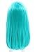 ROLECOS Womens Long Straight Party Wigs Synthetic Hair Wig Teal Green